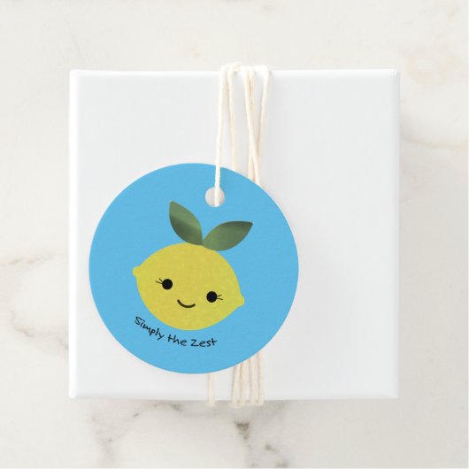 Gewoon de Zest Cute Kawaii Lemon Bedankjes Labels (In situ)