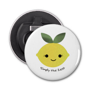 Gewoon de Zest Cute Kawaii Lemon Button Flesopener