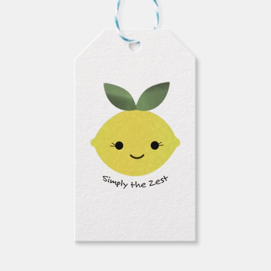 Gewoon de Zest Cute Kawaii Lemon Cadeaulabel (Voorkant)