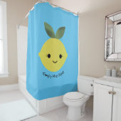 Gewoon de Zest Cute Kawaii Lemon Douchegordijn (In situ)