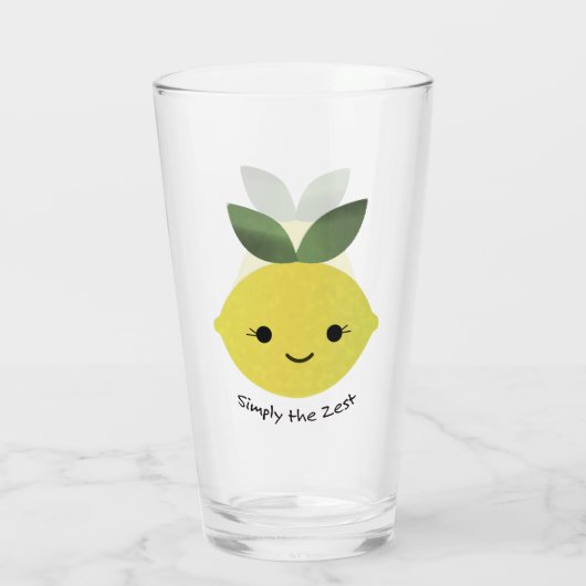 Gewoon de Zest Cute Kawaii Lemon Glas (Achterkant)