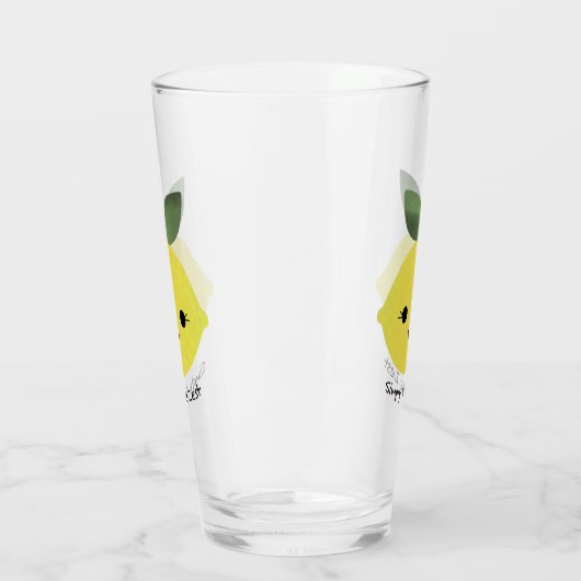 Gewoon de Zest Cute Kawaii Lemon Glas (Links)