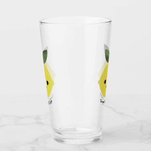 Gewoon de Zest Cute Kawaii Lemon Glas (Rechts)