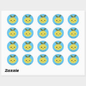 Gewoon de Zest Cute Kawaii Lemon Ronde Sticker (Vel)