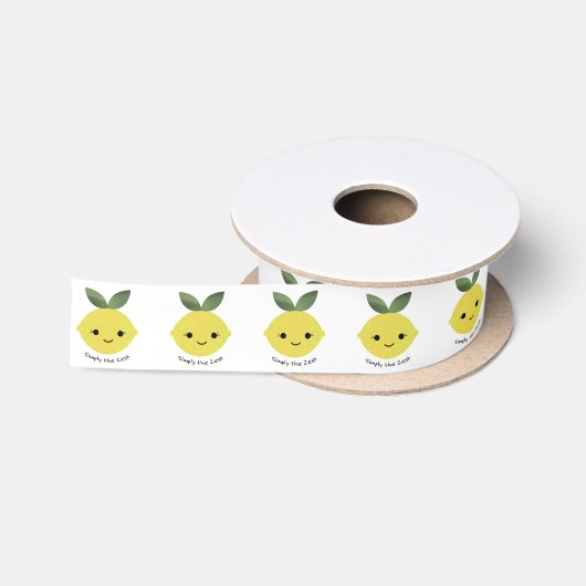 Gewoon de Zest Cute Kawaii Lemon Satijnen Lint (Spoel)