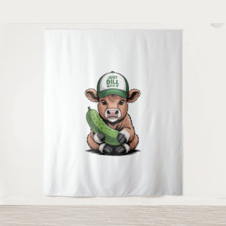 Gewoon Dill with It Koe, Grappige augurk Wandkleed