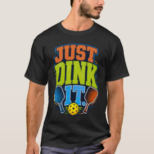 Gewoon Dink Het Retro Pickleball Sporten T-shirt