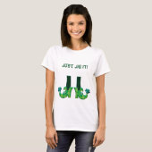 Gewoon doen! Leprechaun Legs en Boots T-shirt (Voorkant volledig)