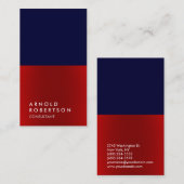Gewoon donkerblauw rood consultant Visitekaartje (Voorkant / Achterkant)