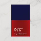 Gewoon donkerblauw rood consultant Visitekaartje (Achterkant)