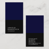 Gewoon donkerblauw zwart consultant Visitekaartje (Voorkant / Achterkant)