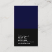 Gewoon donkerblauw zwart consultant Visitekaartje (Achterkant)