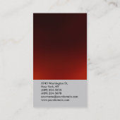 Gewoon donkerrood grijs monogram Visitekaartje (Achterkant)