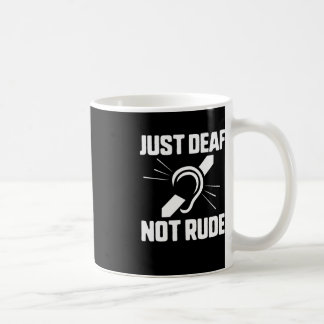 Gewoon doof geen dove doofheid Geel lint Koffiemok