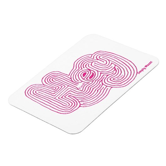 Gewoon doolhof "Hey" doolhof magneet (Linkerzijde)