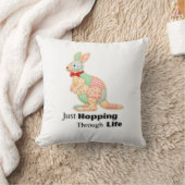 Gewoon door het leven huppelen Kangoeroe ontwerp Kussen (Deken)