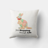 Gewoon door het leven huppelen Kangoeroe ontwerp Kussen (Achterkant)