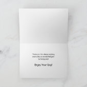 Gewoon door je Vaderdag-Kaart te zijn Bedankkaart (Binnen)