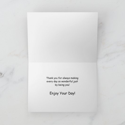 Gewoon door je Vaderdag-Kaart te zijn Bedankkaart (Binnen)