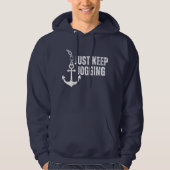 Gewoon door joggen Gebroken anker grappig Hoodie (Voorkant)