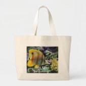 Gewoon door te zwemmen grote tote bag (Voorkant)