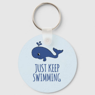 Gewoon door te zwemmen op walvis sleutelhanger