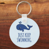 Gewoon door te zwemmen op walvis sleutelhanger (Voorkant)