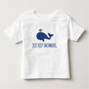 Gewoon door te zwemmen walvis kinder shirts