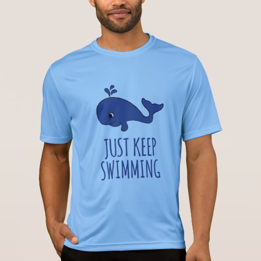 Gewoon door te zwemmen walvis t-shirt (Voorkant)
