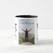 Gewoon doorgaan Black & White Typo Foto Mok (Midden)