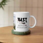 Gewoon doorgaan Black & White Typo Foto Mok