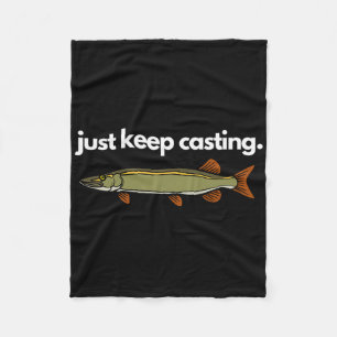 Gewoon Doorgaan Met Musky Vissen Fleece Deken