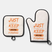 gewoon doorgaan ovenwant & pannenlap set (Voorkant)