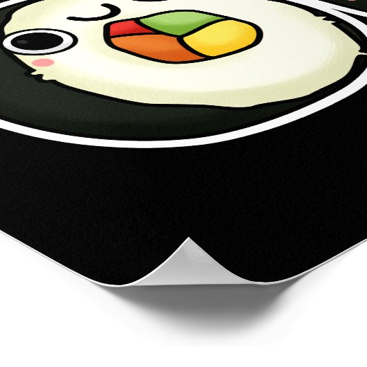 Gewoon doorlopen met het grappige Sushi Roll Pun D Poster (Hoek)