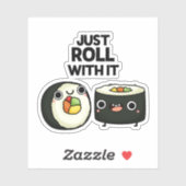 Gewoon doorlopen met het grappige Sushi Roll Pun Sticker (Vel)