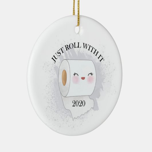 Gewoon doorrollen met het grappige kerstfeest keramisch ornament (Rechts)