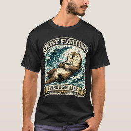 Gewoon Drijven Door Het Leven Zee Otter T-shirt