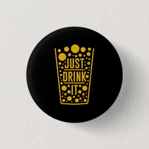 Gewoon Drink Beer Ronde Button 3,2 Cm