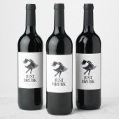 Gewoon Dronken Design | Dansend Meisje Meidenavond Wijn Etiket (Flessen)