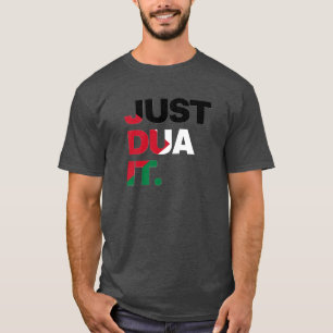 Gewoon dua it Palestine vlag Moslim citaten Typogr T-shirt