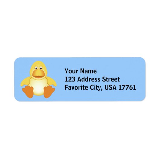 Gewoon Ducky Adresetiketten Etiket (Voorkant)