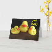 GEWOON DUCKY EN ZO GELUKKIG NIEUWE BABY GEFELICITE KAART (Gele Bloem)