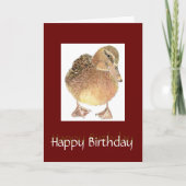 Gewoon Ducky Fun Birthday Cute Bird Kaart (Voorkant)