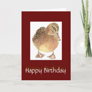 Gewoon Ducky Fun Birthday Cute Bird Kaart
