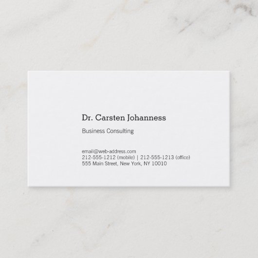 Gewoon duidelijk! visitekaartje (Voorkant)