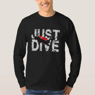 Gewoon duikduiken onder water duikend t-shirt