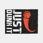 Gewoon dunken! Bysketbyll Speler Slam Dunk Gift Fleece Deken (Voorkant (Horizontaal))