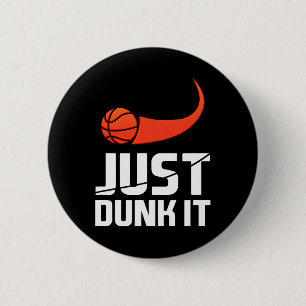 Gewoon dunken! Bysketbyll Speler Slam Dunk Gift Ronde Button 5,7 Cm