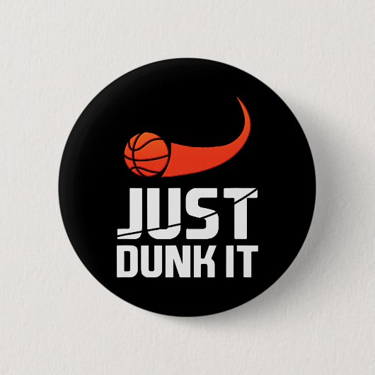 Gewoon dunken! Bysketbyll Speler Slam Dunk Gift Ronde Button 5,7 Cm (Voorkant)