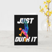 Gewoon dunken! Bysketbyll-speler Slam Dunk Kaart (Gele Bloem)